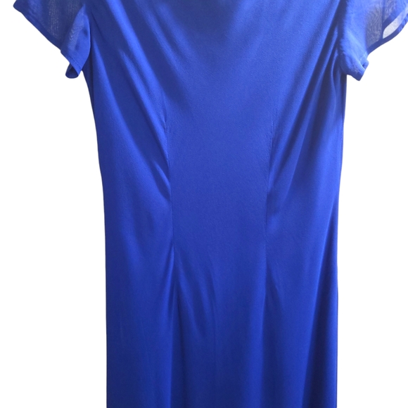VTG Benjamin A. Blue Sapphire A-line Ankle Length Short Sleeve Dress Siz… - Picture 2 of 9